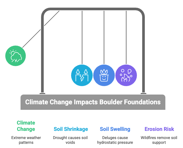 Climate Change Impacts Boulder Foundations